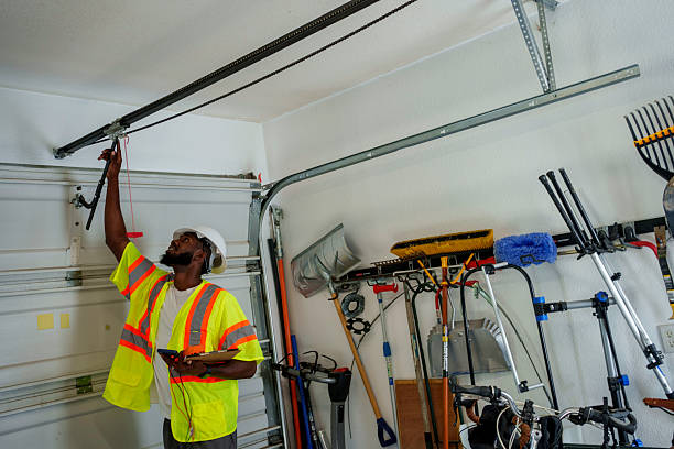 Professional Garage Door Panel Replacement technician working in Burke County County, NC